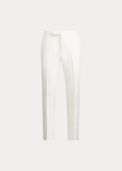 Pantalones Polo Ralph Lauren Hombre Creme Claro - Linen - JYEUF9106